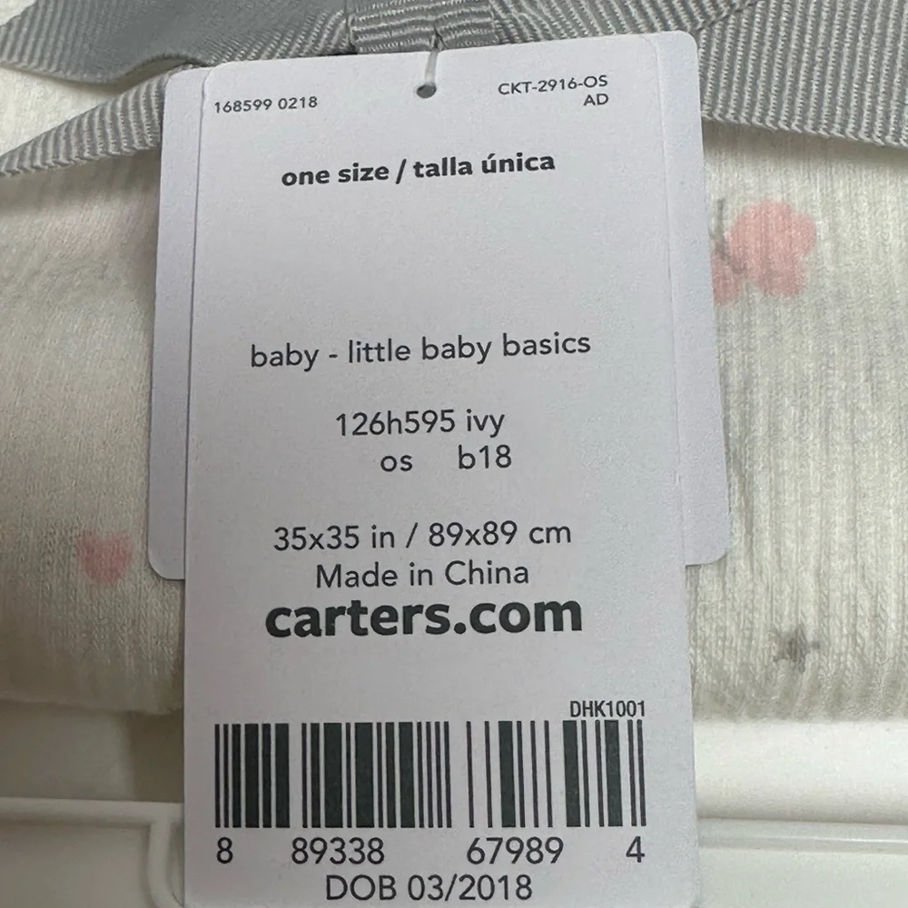 Carters Baby Girl Swaddle Swaddling Blanket Moon Pink Stars Clouds Size 35x35